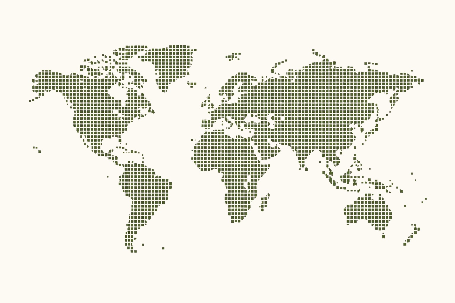 Dotted world map showing the global reach of the Excellent Taste Awards